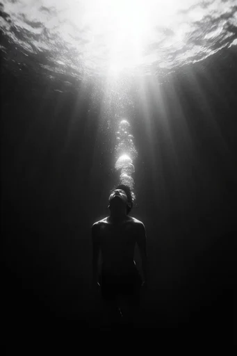 Monochrome Spectral Minimalism style reference image — chiaroscuro lighting