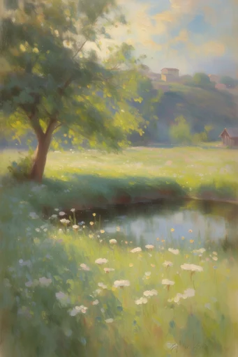 Luminous Impressionist Wilderness style AI image example 2