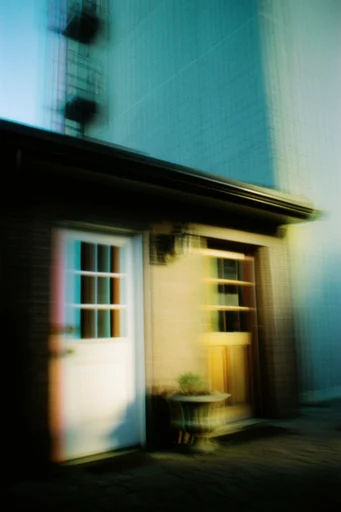 Kinetic Spectral Noir style reference image — motion blur portraiture
