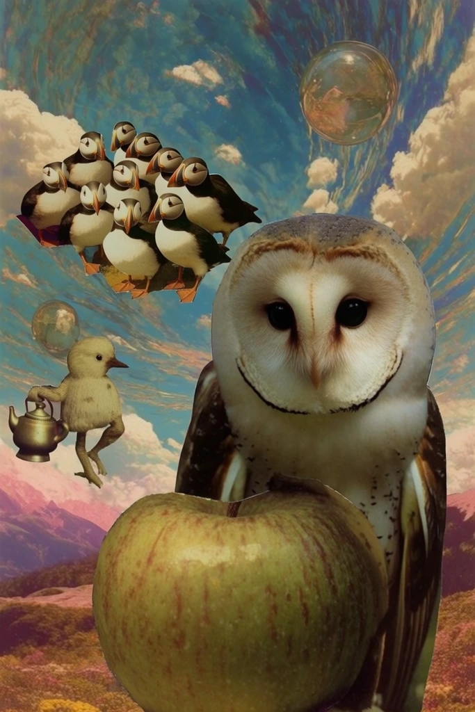 Narrative Surrealist Synthesis style AI image example 3