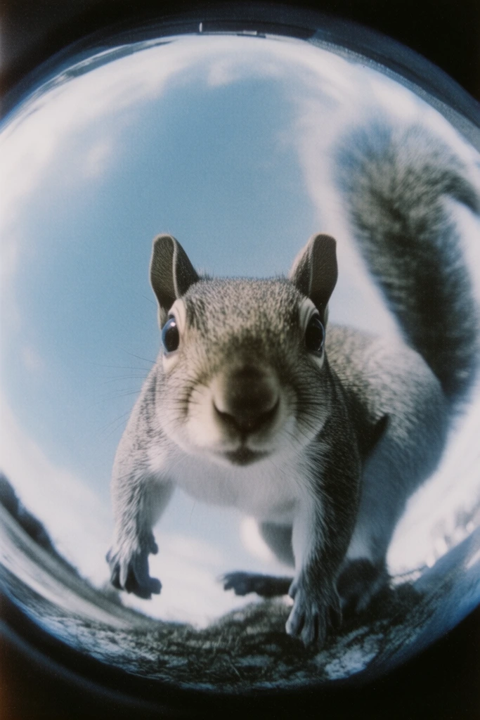 Nostalgic Fisheye Analog style AI image example 3