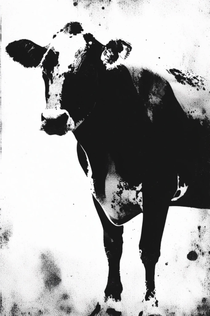Stark Photocopy Brutalism style AI image example 3