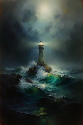 Atmospheric Nocturnal Romanticism style reference image — mystical hazy glow