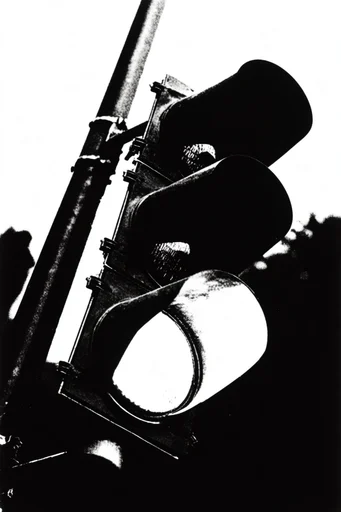 Gritty Monochromatic Punk style reference image — threshold effect