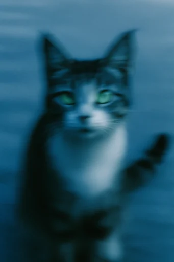 Ethereal Cyan Motion style reference image — shutter drag effect