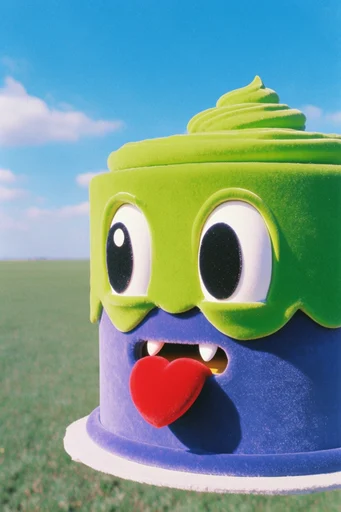 Vibrant Analog Surrealism style reference image — low angle perspective
