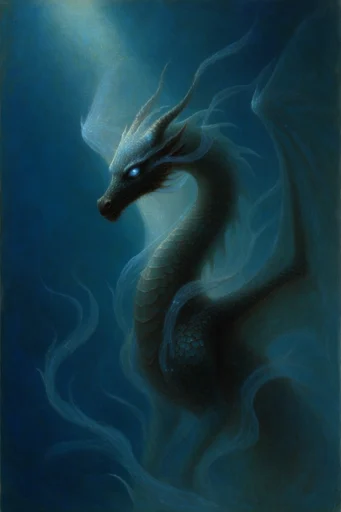 Ethereal Bioluminescent Nocturne style reference image — mystical spectral highlights