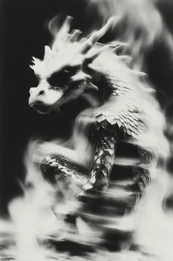 Spectral Kinetic Noir style reference image — heavy film grain