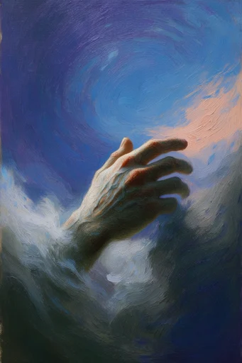 Atmospheric Swirling Impressionism style reference image — solitary silhouette