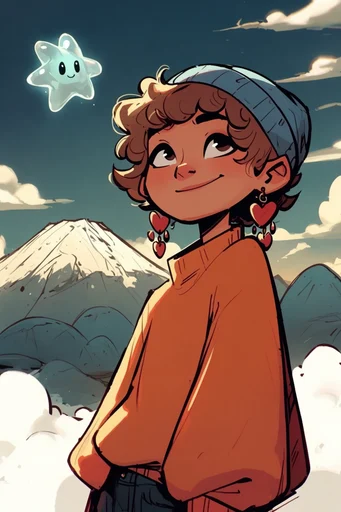 Vibrant Webcomic Character Art style reference image — bold ink outlines