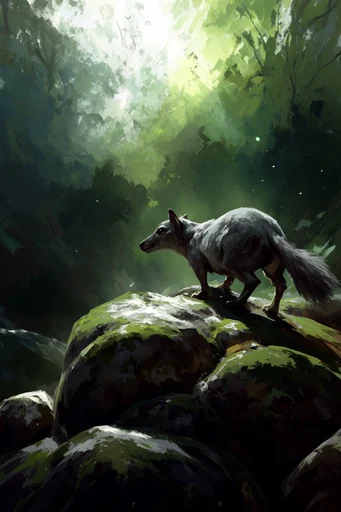 Luminous Emerald Chiaroscuro style AI image example 3