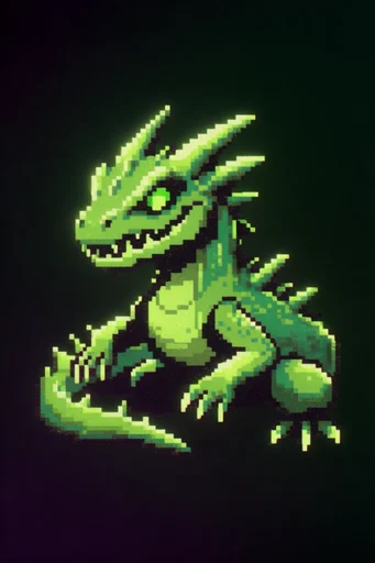 Neon Retro Pixel-Cosmos style reference image — high-contrast palette