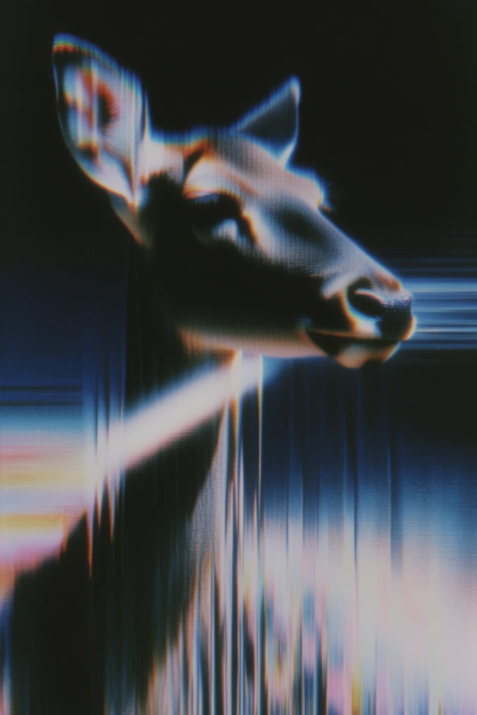 Analog Glitch Synthesis style AI image example 3