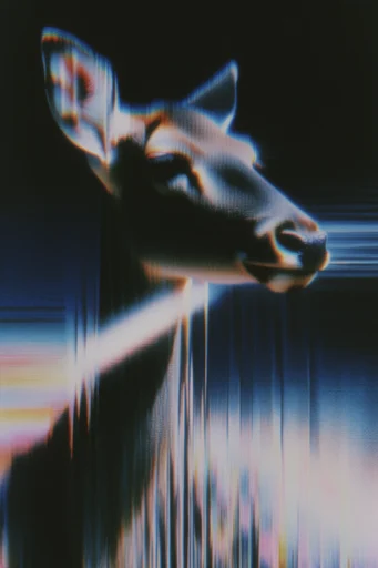 Analog Glitch Synthesis style reference image — VHS analog distortion