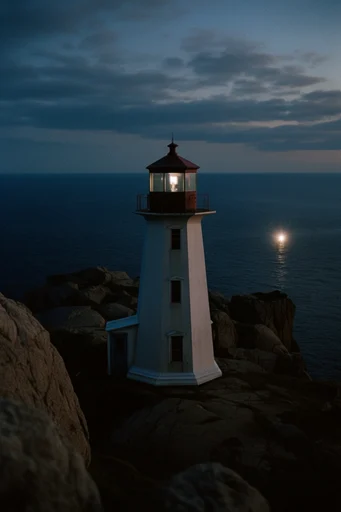 Cinematic Twilight Melancholy style reference image — moody blue hour