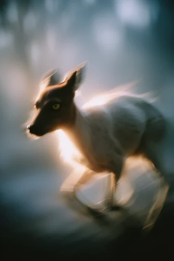 Ethereal Kinetic Luminescence style reference image — cool blue cinematic background