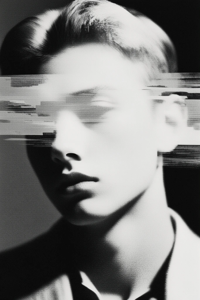 Fractured Noir Realism style AI image example 1