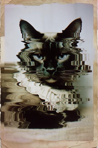 Analog Glitch Gothic style reference image — horizontal distortion