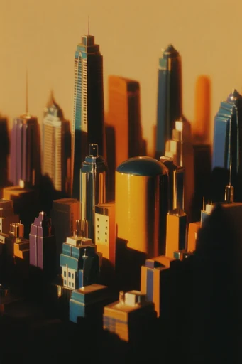 Amber Refracted Cinematic style reference image — amber and crimson palette