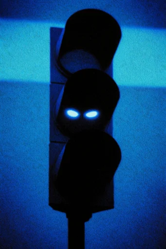 Nocturnal Cobalt Dreamscape style reference image — lo-fi digital decay