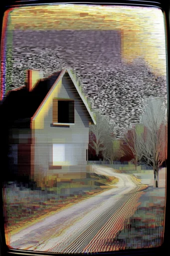 Analog Glitch Nostalgia style reference image — VHS tracking error