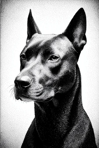 Monochrome Graphic Realism style reference image — intense graphic realism
