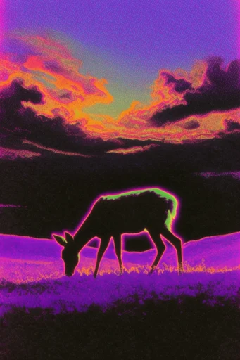 Surreal Analog Neon style AI image example 3