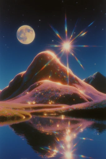 Ethereal Neon Retro-Cosmos style reference image — 1980s airbrush illustration