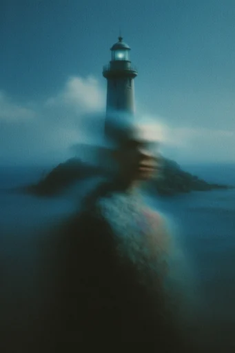Ethereal Cyan Blur style reference image — shutter drag