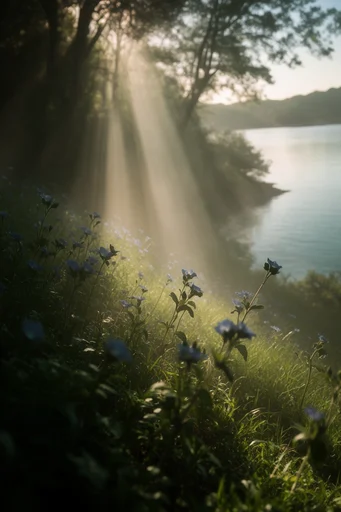 Volumetric Chiaroscuro Mysticism style reference image — ethereal glow