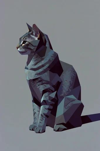 Sculptural Angular Portraits style reference image — high contrast color palette