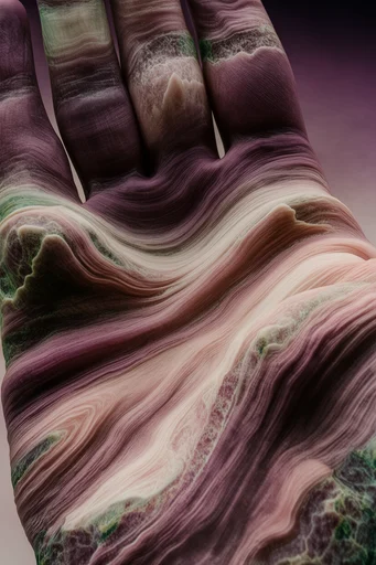 Organic Geological Surrealism style reference image — geological abstraction