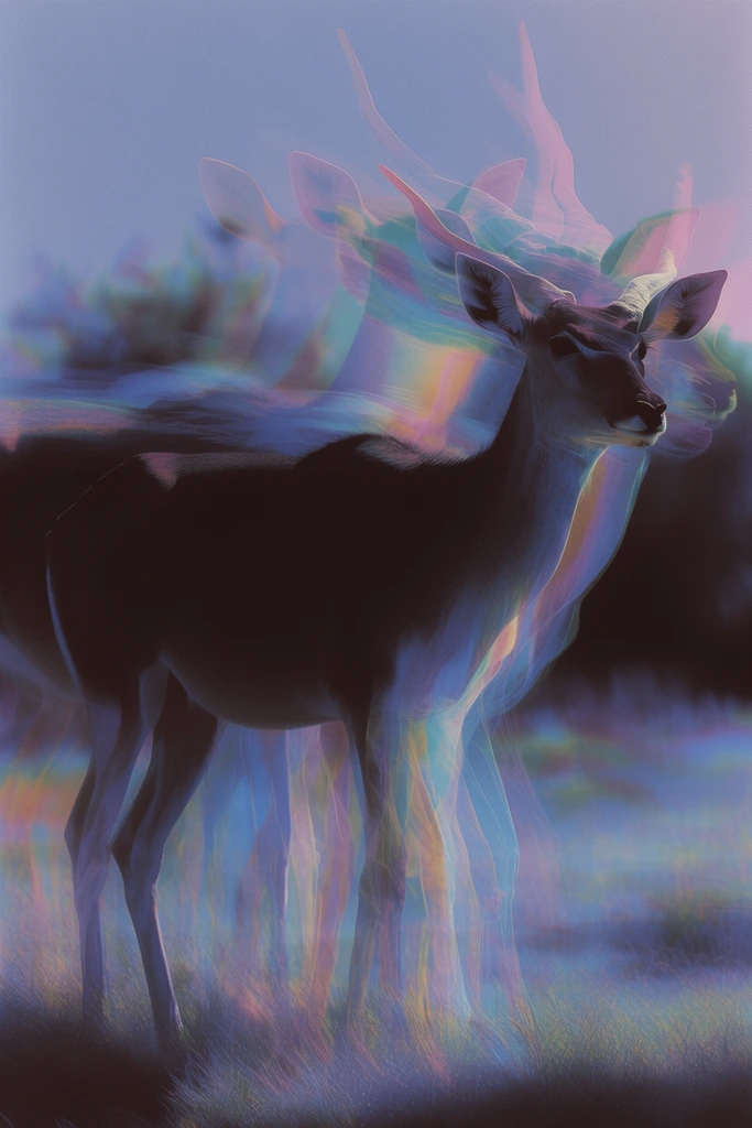 Iridescent Spectral Surrealism style AI image example 3
