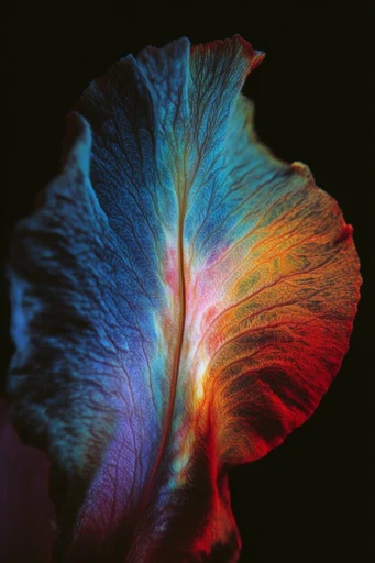 Luminous Organic Microcosm style reference image — fluid iridescent dynamics