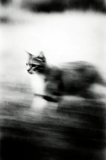 Kinetic Noir Abstraction style reference image — dynamic motion blur