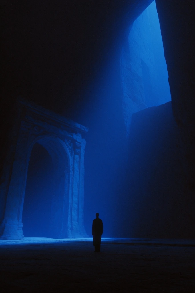 Monolithic Cyan Void style AI image example 2