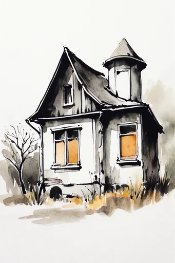 Expressive Ink Minimalism style AI image example 4