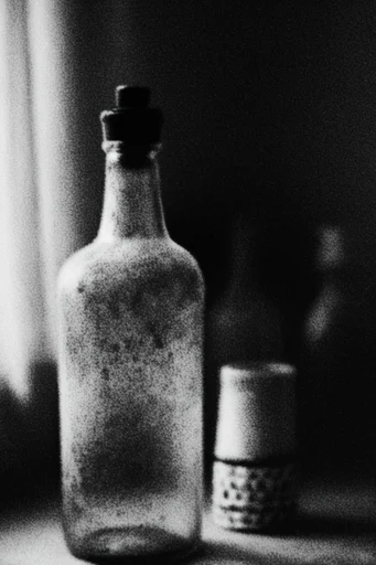 Cinematic Monochrome Noir style reference image — heavy film grain
