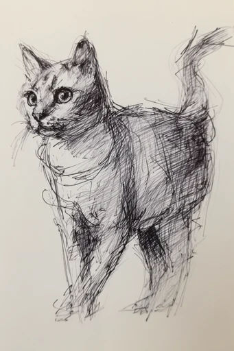 Raw Monochrome Sketchwork style reference image — sketchbook style