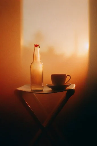 Ethereal Amber Minimalism style reference image — soft-focus grain