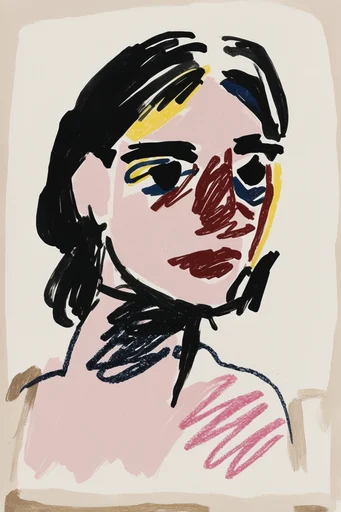 Expressive Folk Scribble moodboard — generate AI images in this style