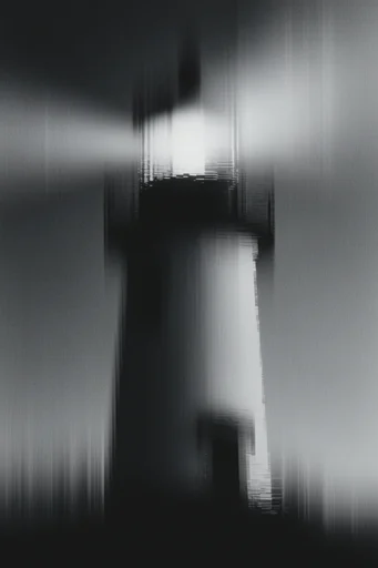 Monochrome Glitch Noir style reference image — digital decay