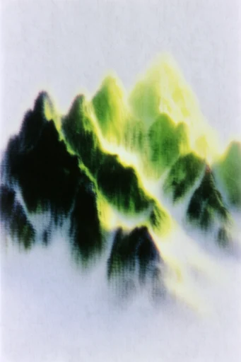 Toxic Spectral Minimalism style reference image — acid green glow