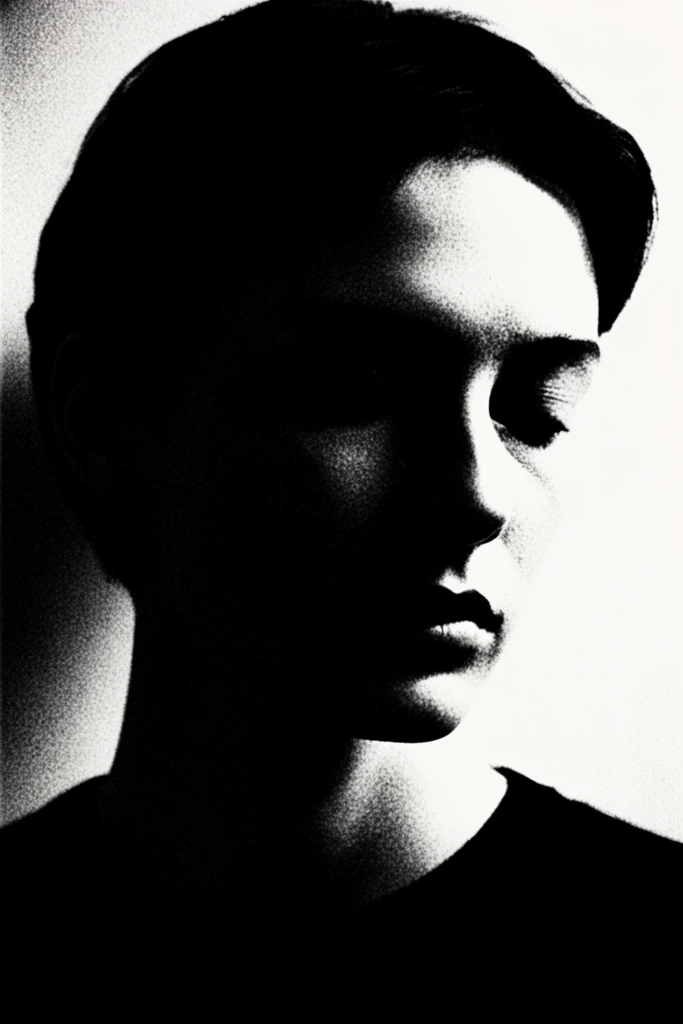 Monochrome Brutalist Minimalism style AI image example 1
