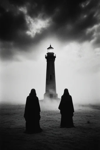 Monochrome Liminal Noir style reference image — desolate liminal landscape