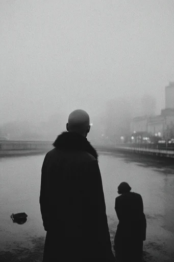 Ethereal Monochrome Pictorialism style reference image — atmospheric fog
