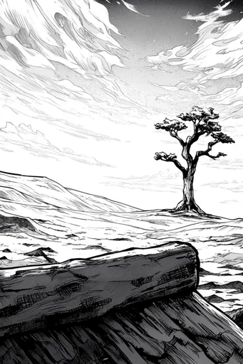 High-Contrast Ink Expressionism style AI image example 2