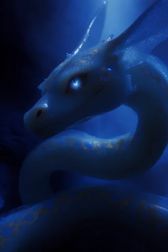 Bioluminescent Cobalt Noir style reference image — bioluminescent highlights