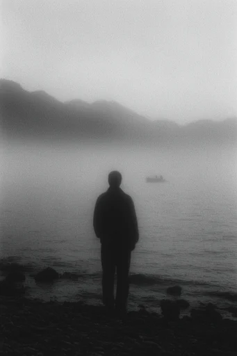 Atmospheric Monochrome Pictorialism style reference image — deep shadows