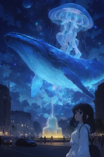 Luminous Celestial Fantasy style reference image — celestial fantasy anime